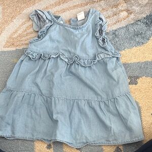 Baby Gap Chambray ruffle dress size 18-24 months